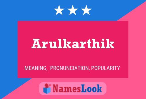 ملصق اسم Arulkarthik