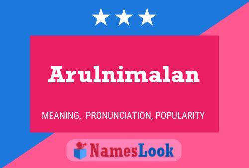 ملصق اسم Arulnimalan