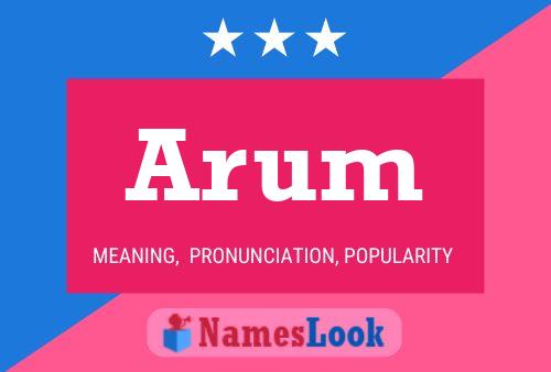 ملصق اسم Arum