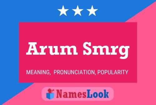 ملصق اسم Arum Smrg