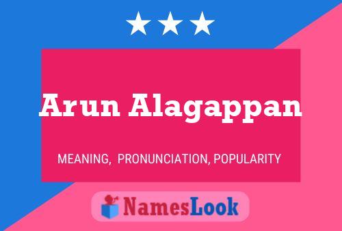 ملصق اسم Arun Alagappan