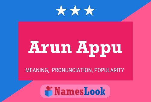 ملصق اسم Arun Appu