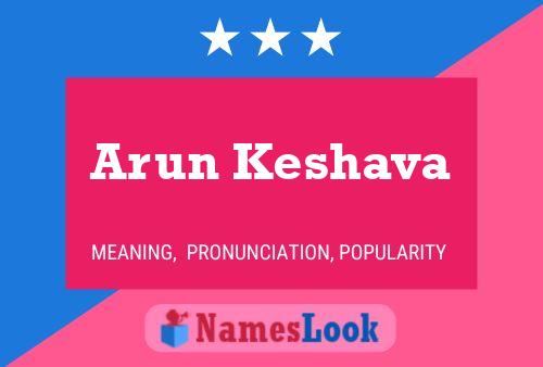 ملصق اسم Arun Keshava