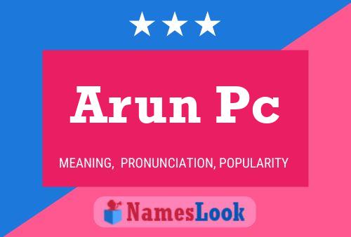 ملصق اسم Arun Pc