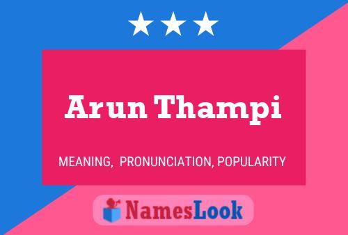 ملصق اسم Arun Thampi