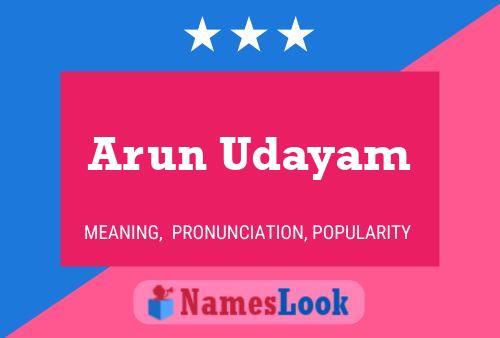 ملصق اسم Arun Udayam