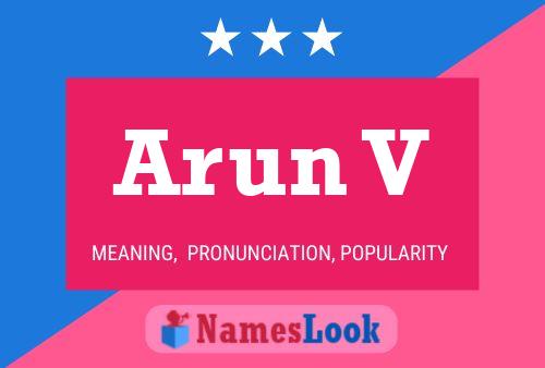 ملصق اسم Arun V