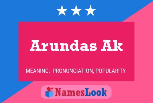 ملصق اسم Arundas Ak