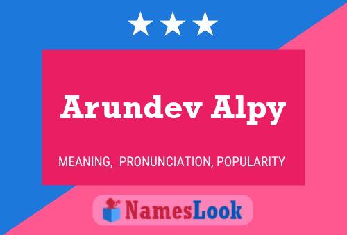 ملصق اسم Arundev Alpy