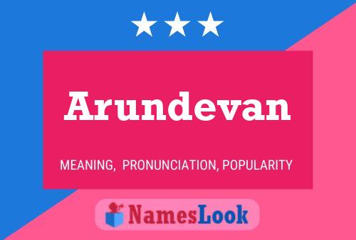 ملصق اسم Arundevan