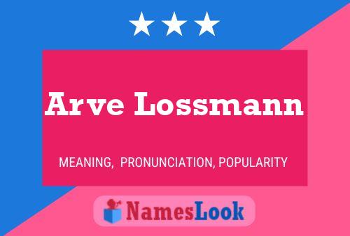 ملصق اسم Arve Lossmann