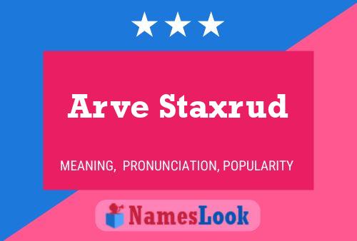 ملصق اسم Arve Staxrud