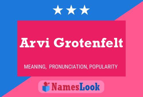 ملصق اسم Arvi Grotenfelt