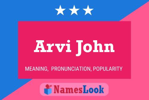 ملصق اسم Arvi John