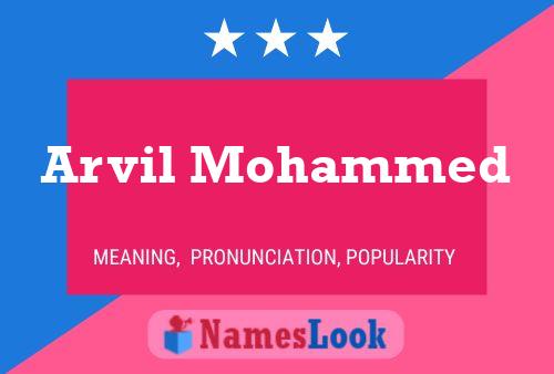 ملصق اسم Arvil Mohammed