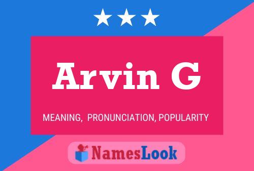 ملصق اسم Arvin G