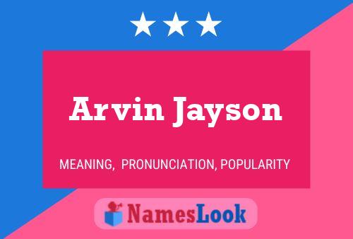 ملصق اسم Arvin Jayson