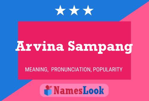 ملصق اسم Arvina Sampang