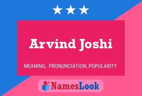 ملصق اسم Arvind Joshi