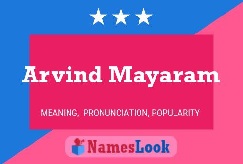 ملصق اسم Arvind Mayaram