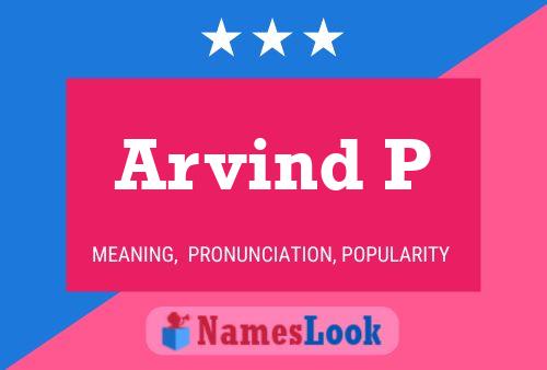 ملصق اسم Arvind P