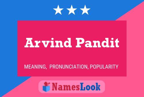 ملصق اسم Arvind Pandit