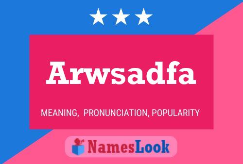 ملصق اسم Arwsadfa