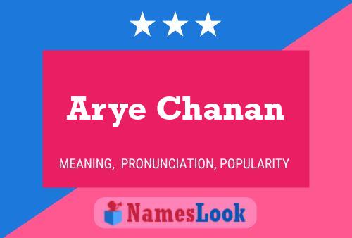 ملصق اسم Arye Chanan