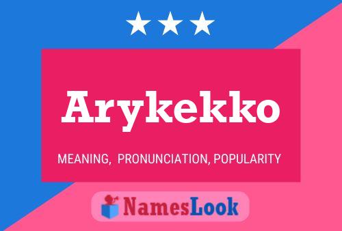 ملصق اسم Arykekko