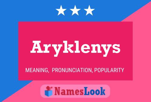 ملصق اسم Aryklenys