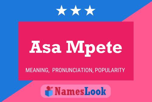 ملصق اسم Asa Mpete