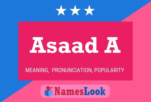 ملصق اسم Asaad A