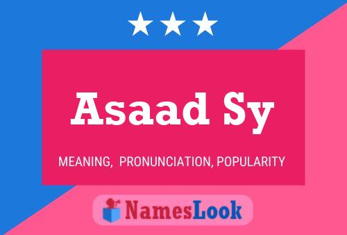 ملصق اسم Asaad Sy