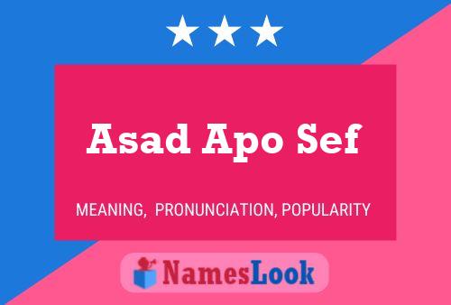 ملصق اسم Asad Apo Sef