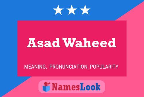 ملصق اسم Asad Waheed