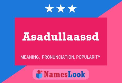 ملصق اسم Asadullaassd