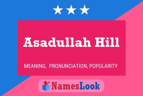 ملصق اسم Asadullah Hill