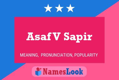 ملصق اسم Asaf V Sapir