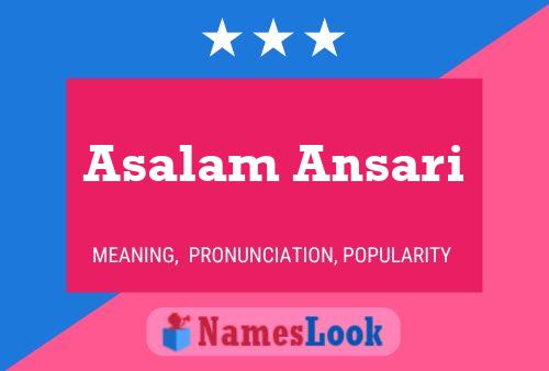 ملصق اسم Asalam Ansari