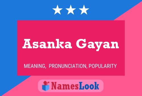 ملصق اسم Asanka Gayan