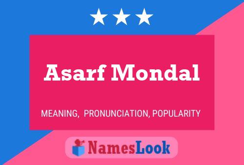 ملصق اسم Asarf Mondal