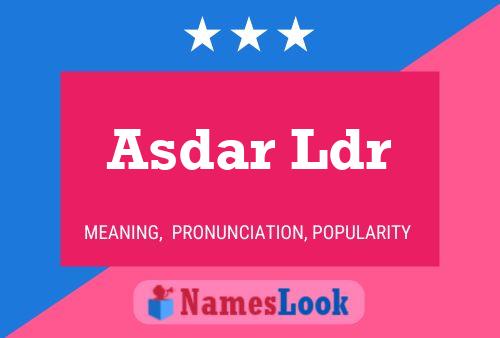 ملصق اسم Asdar Ldr