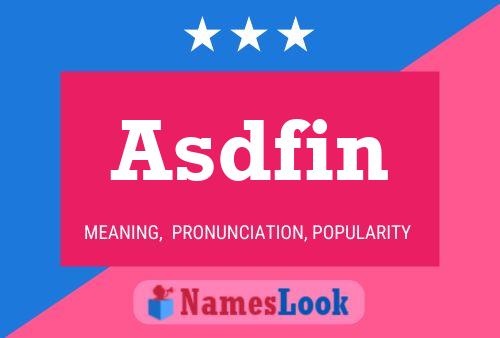 ملصق اسم Asdfin