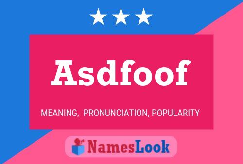 ملصق اسم Asdfoof