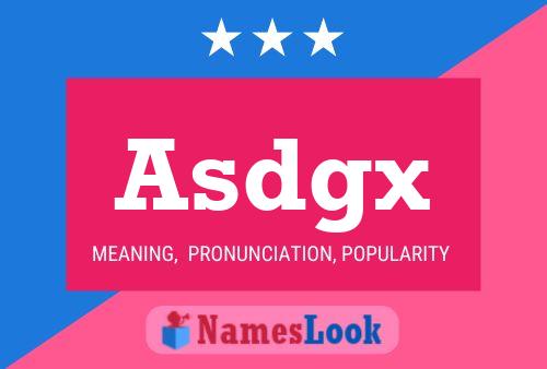 ملصق اسم Asdgx