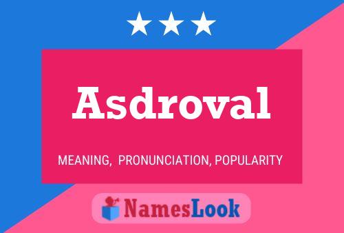 ملصق اسم Asdroval