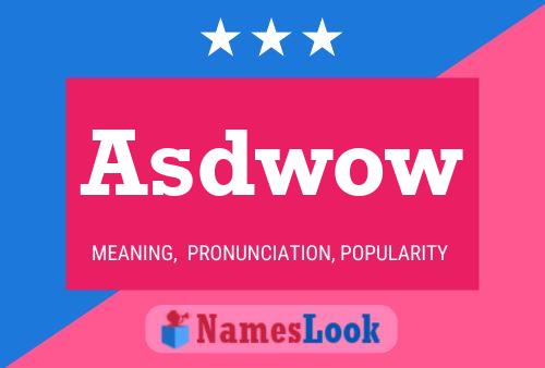 ملصق اسم Asdwow