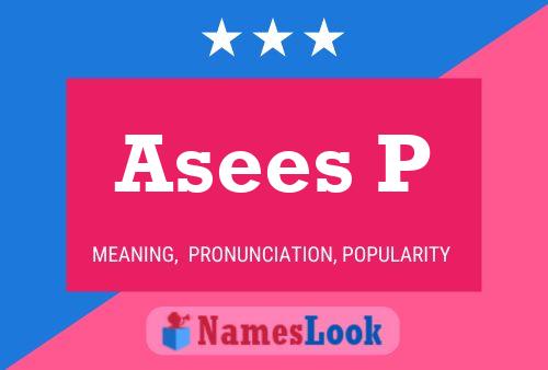 ملصق اسم Asees P