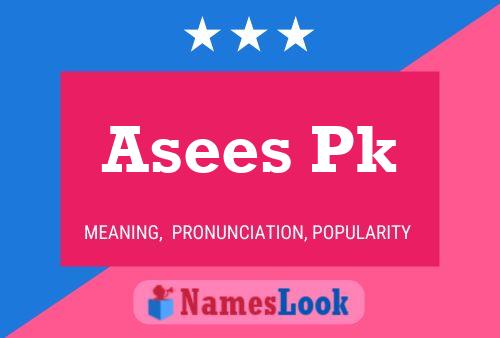 ملصق اسم Asees Pk