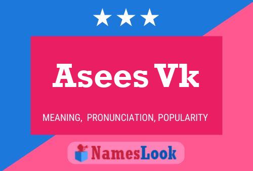 ملصق اسم Asees Vk